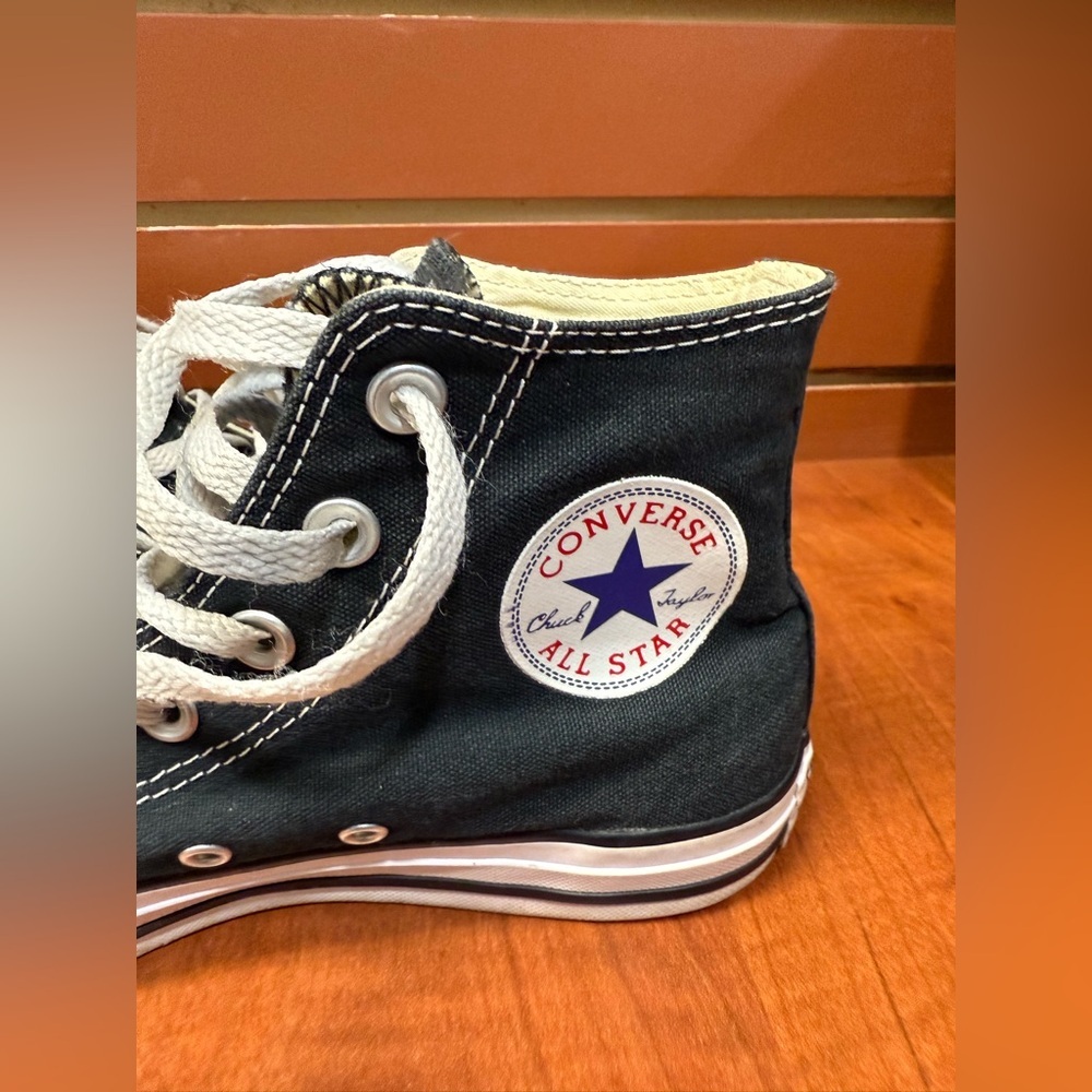 Converse Black and White High-Top Sneakers - Picture 4 of 10